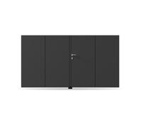 Portail battant, modèle Paris, aluminium, anthracite, systèmes de fixation flexibles, personnalisable