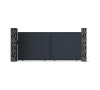 Portail coulissant aluminium plein L416 x H180 cm anthracite - NAZARIO