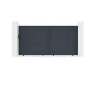 Casanoov Portail coulissant 3,5m EIGER H.180cm aluminium gris