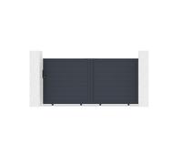 Casanoov Portail coulissant 3m EIGER H.140cm aluminium gris