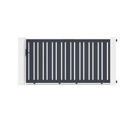 Casanoov Portail coulissant 3m VEYMONT H.160cm aluminium gris