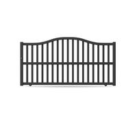 Portail coulissant, modèle Maison-Alfort, aluminium, anthracite, systèmes de fixation flexibles, personnalisable