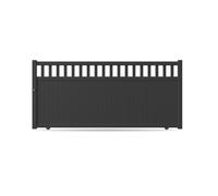 Portail coulissant, modèle Meaux, aluminium, anthracite, systèmes de fixation flexibles, personnalisable