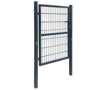Portail de Clôture 2D (simple) Gris Anthracite 100x180 cm en acier thermolaqué avec battant unique EU319340