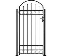 vidaXL Portail de jardin - Noir