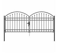 Portail de clôture en acier - vidaXL - 301x175,5 cm - Gris - Design moderne - Sécurité améliorée - Construction robuste