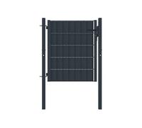 Vidaxl Portail De Clôture Pvc Et Acier 100x101 Cm Anthracite