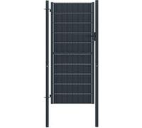 vidaXL Portail de clôture PVC et acier 100 x 164 cm Anthracite