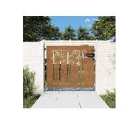 vidaXL Porte de Jardin 85 x 75 cm Acier peint par poudre Verrouillable
