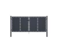 vidaXL Portail jardin Acier 300x125 cm - Anthracite
