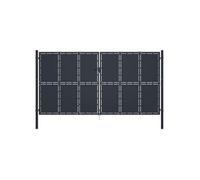 Portail de jardin - - Acier - 400 x 175 cm - Anthracite - Battant