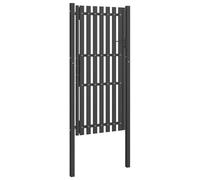 Portail de jardin en acier - 100 x 200 cm - Anthracite | Revêtement par poudre, protection contre la rouille, système de verrouillage, poteaux et charnières inclus