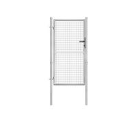 vidaXL Porte de jardin acier galvanisé - Argenté