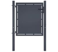 Portail de jardin en acier - VIDAXL - 100x125 cm - Anthracite - Battant - Double battant - Serrure et poignée incluses