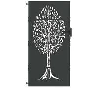 Portail de jardin en acier - vidaXL - Design arbre - Noir - 100x200 cm - Acier revêtu de poudre - Résistant à la rouille