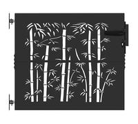 vidaXL Porte de Jardin 85 x 100 cm Acier peint par poudre Noir, Portillon Rectangulaire en Métal, Durable et Élégant, Barrière Extérieure Résistante à la Rouille, Design Moderne