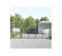 vidaXL Portal de jardin maille 400x175 cm - Anthracite