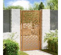 vidaXL Porte de jardin en acier design croisé résistante aux intempéries