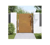 vidaXL Portail de jardin 105x130 cm acier corten