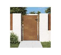 vidaXL Portail de jardin 105x130 cm acier corten