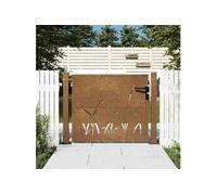 VidaXL Portail Corten 105x80 cm