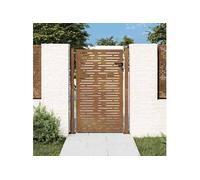 vidaXL Portail de jardin Conception de Carré Acier Corten 100x125 cm