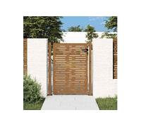 vidaXL Portail de jardin Portillon 100x125 cm Acier Corten Conception de carré