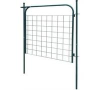 vidaXL Portail de clôture de jardin 100 x 100 cm Acier galvanisé Vert Battant