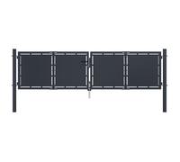 vidaXL Portail de jardin Acier 300 x 125 cm Anthracite Battant