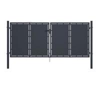 vidaXL Portail de jardin 300 x 125 cm Acier Anthracite Battant