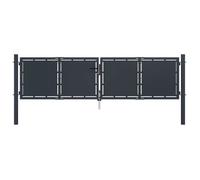 vidaXL Portail de jardin en acier 300 x 100 cm anthracite battant