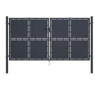 vidaXL Portail de jardin – Acier 300x150 cm Anthracite – Battant