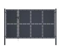 Portail de jardin - VIDAXL - Acier - 350 x 150 cm - Anthracite - Battant