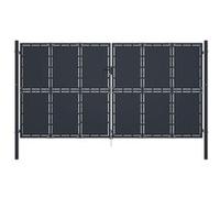 VIDAXL Portail de jardin acier - Anthracite