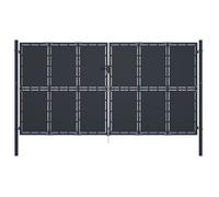 Portail de jardin - VIDAXL - Acier - 400 x 200 cm - Anthracite - Battant
