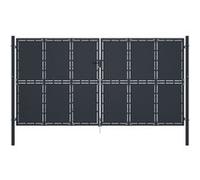 Portail De Jardin Acier 400 X 200 Cm Anthracite