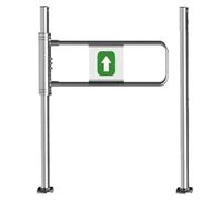 Portail de sécurité battant en métal - Barrière d'entrée Durable pour supermarchés, usines et Parcs - Ouverture Facile par Simple Pression pour Les Zones à Fort trafic