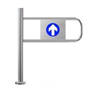 Portail de sécurité métallique pivotant, Rotation unidirectionnelle à 90°, adapté aux marchés et aux usines, barrière de Passage unidirectionnelle (50x97 cm, côté Gauche) - renforce la sécur