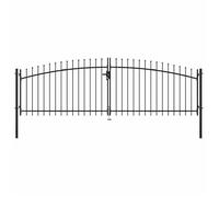 Portail double Woerden avec pointe en forme de lance - vidaXL - acier - noir - 400 x 199,5 cm 361tjd62b