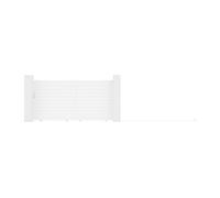 Portail électrique coulissant aluminium plein L374 x H180 cm blanc - NAZARIO