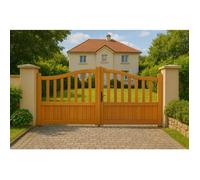 Portail En Bois Ajouree L3m x H1,10/1,30 (sans quincaillerie)