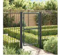 Portail en maille de jardin - vidaXL - Acier galvanisé - 100 x 200 cm - Gris - Manuel