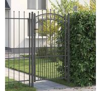vidaXL Portail bois lance 406x198 cm - Noir