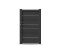 Portail, Portillon, modèle Aix-en-Provence, aluminium, anthracite, systèmes de fixation flexibles, personnalisable