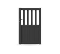 Portail, Portillon, modèle Amiens, aluminium, anthracite, systèmes de fixation flexibles, personnalisable