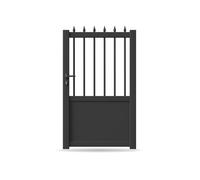 Portail, Portillon, modèle Hyères, aluminium, anthracite, systèmes de fixation flexibles, personnalisable