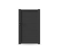 Portail, Portillon, modèle Montreuil, aluminium, anthracite, systèmes de fixation flexibles, personnalisable