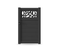 Portail, Portillon, modèle Rouen, aluminium, anthracite, systèmes de fixation flexibles, personnalisable