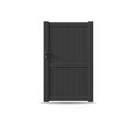 Portail, Portillon, modèle Saint-Malo, aluminium, anthracite, systèmes de fixation flexibles, personnalisable