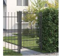 vidaXL Porte de Clôture DRONTEN 100 x 150 cm Acier Noir Verrouillable